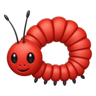 Caterpillar Red Insect sticker