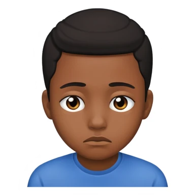 Black teen sad  sticker