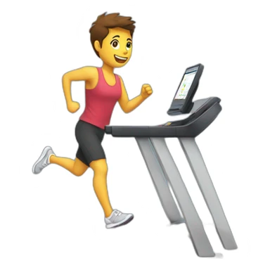 Running a business while on a treadmill sticker