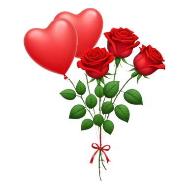 Bouquet of Roses with a balloon sticker