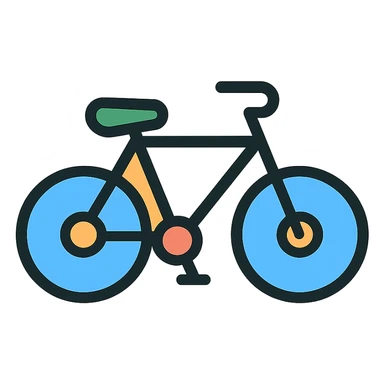 bike color outline icon style sticker