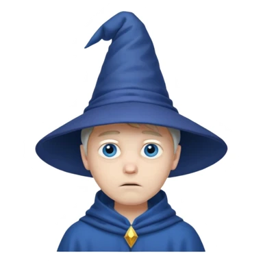sad wizards in hat boy sticker