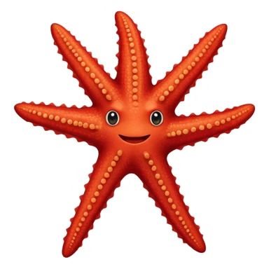 Red starfish sticker