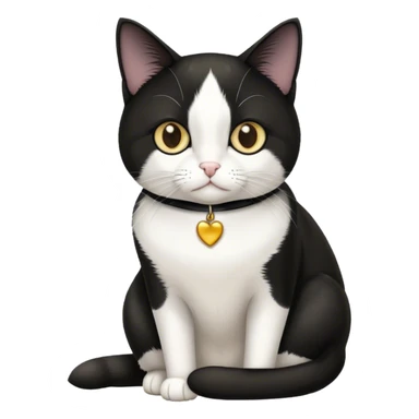 tuxedo cat with hazel eyes sat  sticker