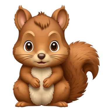 Emotional squirrel sticker