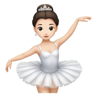 Swan lake ballet brunette  sticker