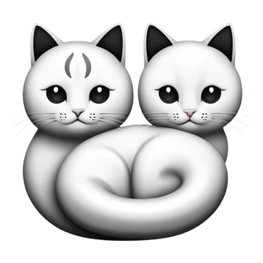 Yin & yang cats sticker