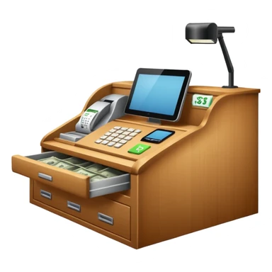 empty cashdesk sticker