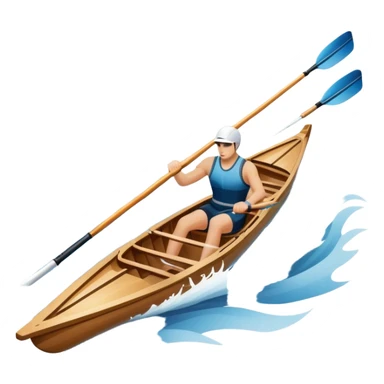 An icon showing a close-up of crossed oars, a sleek racing shell, and rippling water, symbolizing rowing. The design includes droplets in motion and a streamlined boat tip cutting through waves. Transparent background emphasizes strength, precision, and the spirit of competitive rowing sticker
