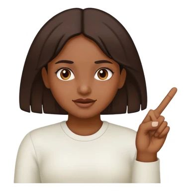 Brown girl sticking up 2 middle fingers  sticker