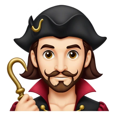 photorealistic captain hook sticker