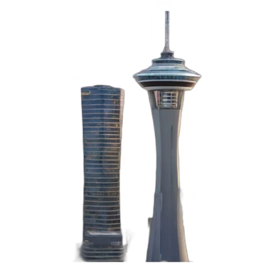 auckland skytower, bright, happy , smiley face  sticker