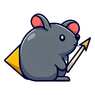 Arrow mouse cursor clicking button sticker