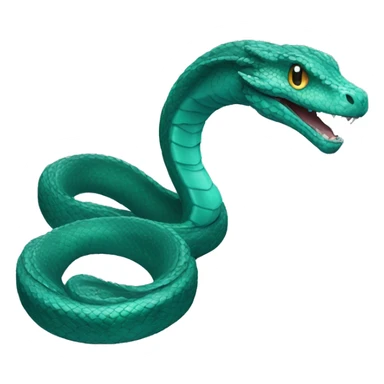 teal dragon snake leviathan sticker