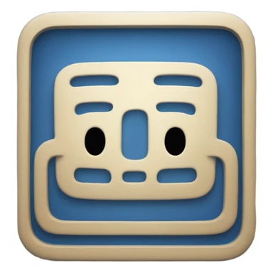 a blue rounded rectangle with the word app in all caps inside sticker