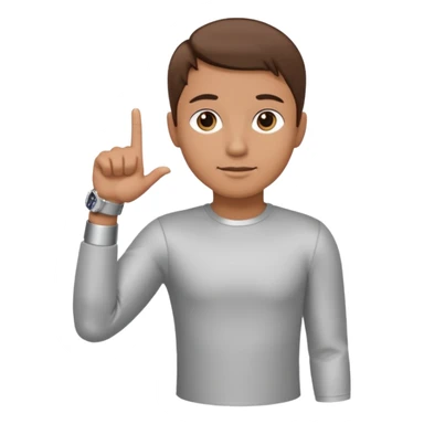 This emoji 👈 but with a sleeve and a watch sticker