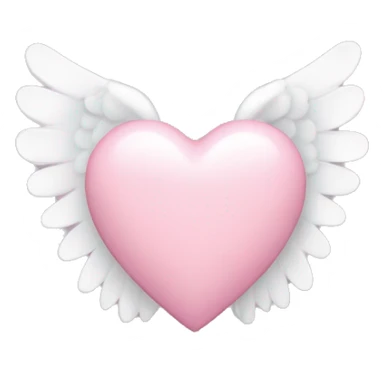 Light pink love heart with angel halo on top  sticker