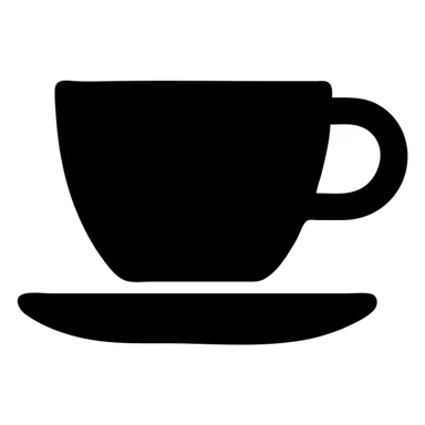 solid filled icon of a coffee cup sticker