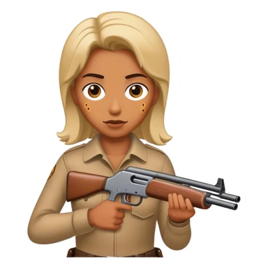 Mono con escopeta sticker