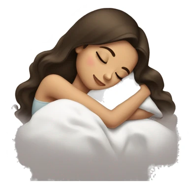 Brunette girl sleeping sticker