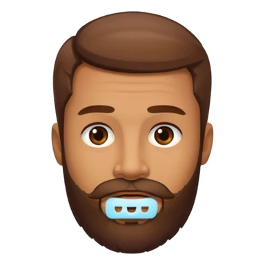 the man with a beard only on his chin sticker