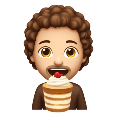 Me eating tiramisu  sticker