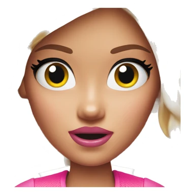 barbie with a shocked face sticker