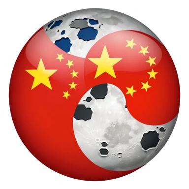 Flag of China but in moon sticker