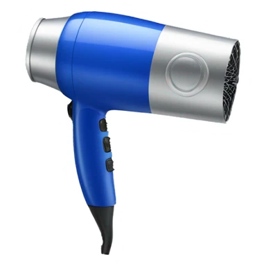 Realistic cobalt blue hair dryer isolated  sticker