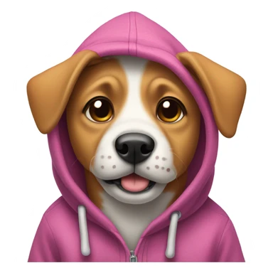Dog in hoodie sticker