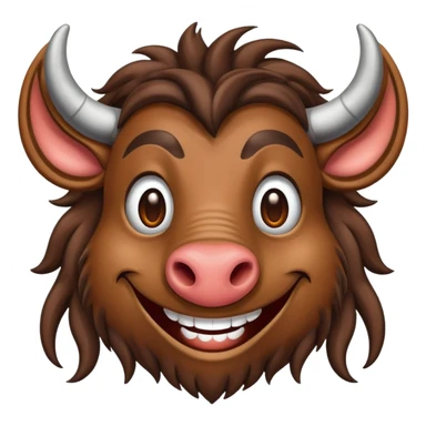 happy gnu smiling sticker