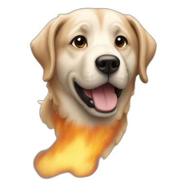 chien lance flame sticker