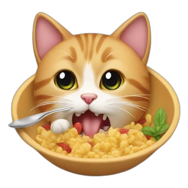 cat eatng sticker