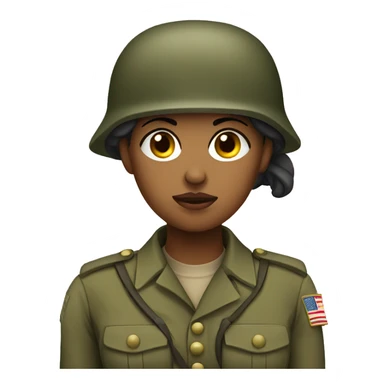 woman soldier tired sticker