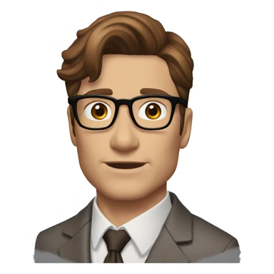 Garry Hart kingsman brown hair without one eye sticker