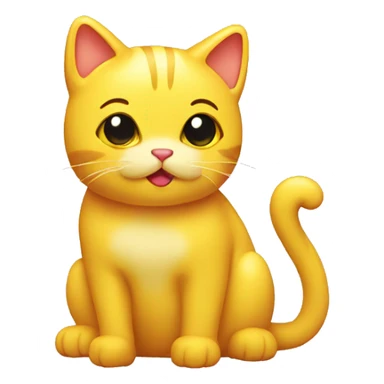 yellow Gummy cat  sticker