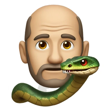 Snake head with man sticker