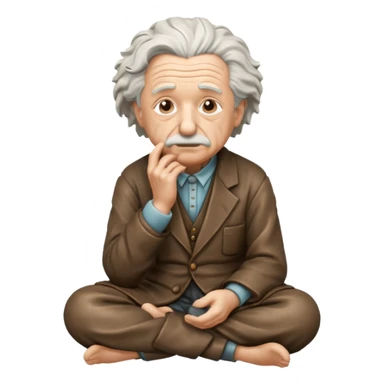 sitting philosopher-statue as albert einstein sticker