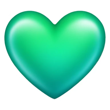 Green and teal heart sticker