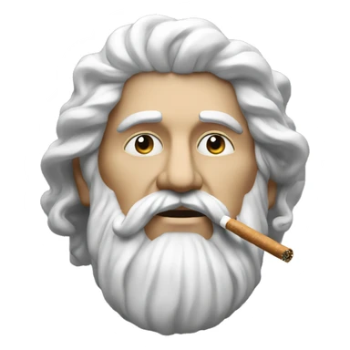 Zeus smoking a rolled cbd blunt sticker