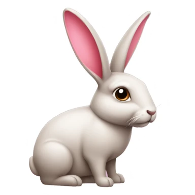 Conejo de color café con un moño rosa en la cabeza sticker