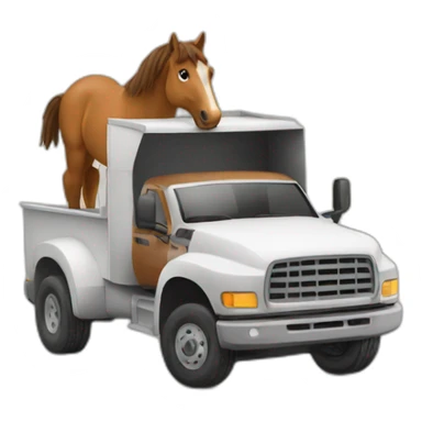 a horse in a truck sticker