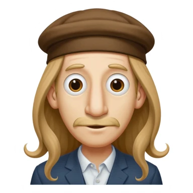 jewish emoji, sterotypical jew, long hair, greedy, long nose, jewish hat sticker