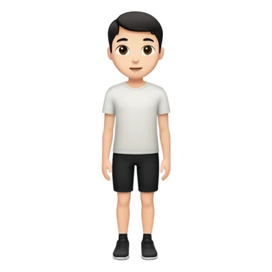 person wearing short black pants sticker