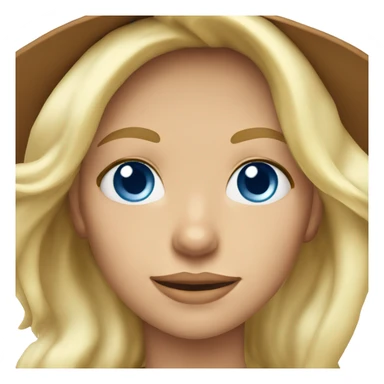Blue eyes blond long hair cowgirl sticker
