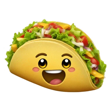 Smiling taco sticker