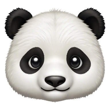 Cinematic Cute Panda Portrait Emoji, Head tilted playfully and inquisitively, featuring a fluffy, contrasting Fur of black and white with a charming expression and round, sparkling eyes filled with curiosity, Simplified yet irresistibly adorable features, highly detailed, glowing with a warm, friendly glow, high shine, affectionate and playful, stylized with a touch of bamboo whimsy, bright and endearing, soft glowing outline, capturing the essence of a mischievous yet loving panda, so playful it feels like it could roll out of the screen and into your arms! sticker