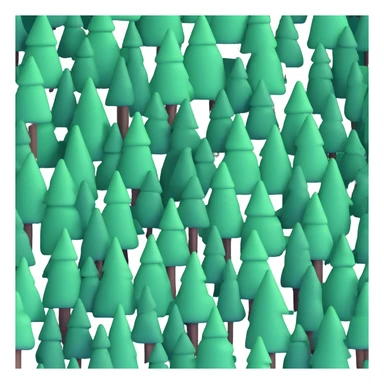 dense forest with tall trees sticker