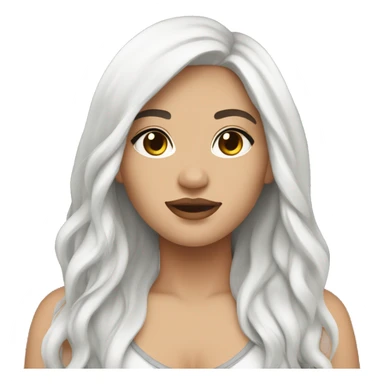 plus size dark long hair white skin sticker