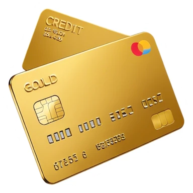 Gold credit card sticker